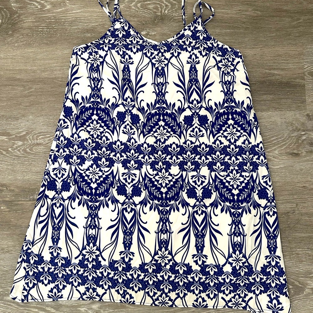 Charming Charlie Navy and White Floral Kids Dress